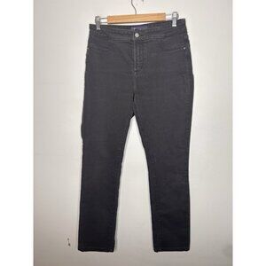 NYDJ Not Your Daughters Jeans Womens Size Dark Wash Black Straight Stretch 10